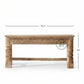 HANDCARVED HERITAGE WOOD CONSOLE TABLE WITH TEXTURED PANEL DESIGN
