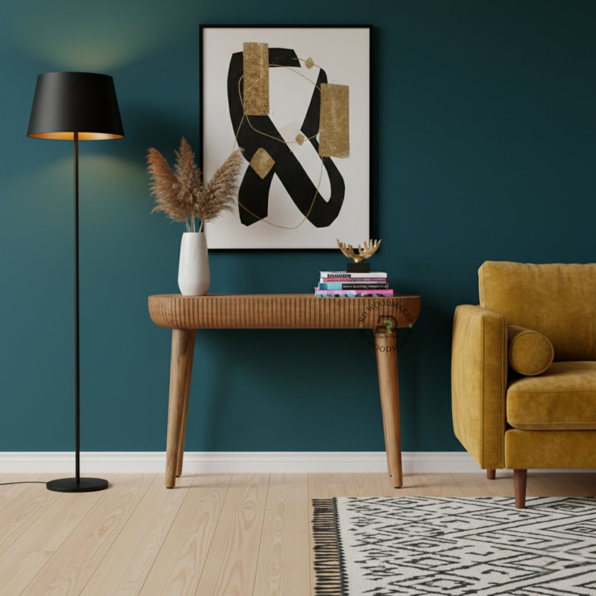 AURUM FLUTED CURVE CONSOLE TABLE
