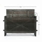 HANDCARVED TRIBAL SOLID WOOD STORAGE CHEST CONSOLE IN DISTRESSED GREY FINISH