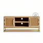 CANE WOOD MEDIA CONSOLE TABLE