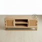 CANE WOOD MEDIA CONSOLE TABLE