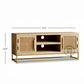 CANE WOOD MEDIA CONSOLE TABLE