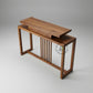 ELEVATED SLAT DESIGN WOODEN CONSOLE TABLE