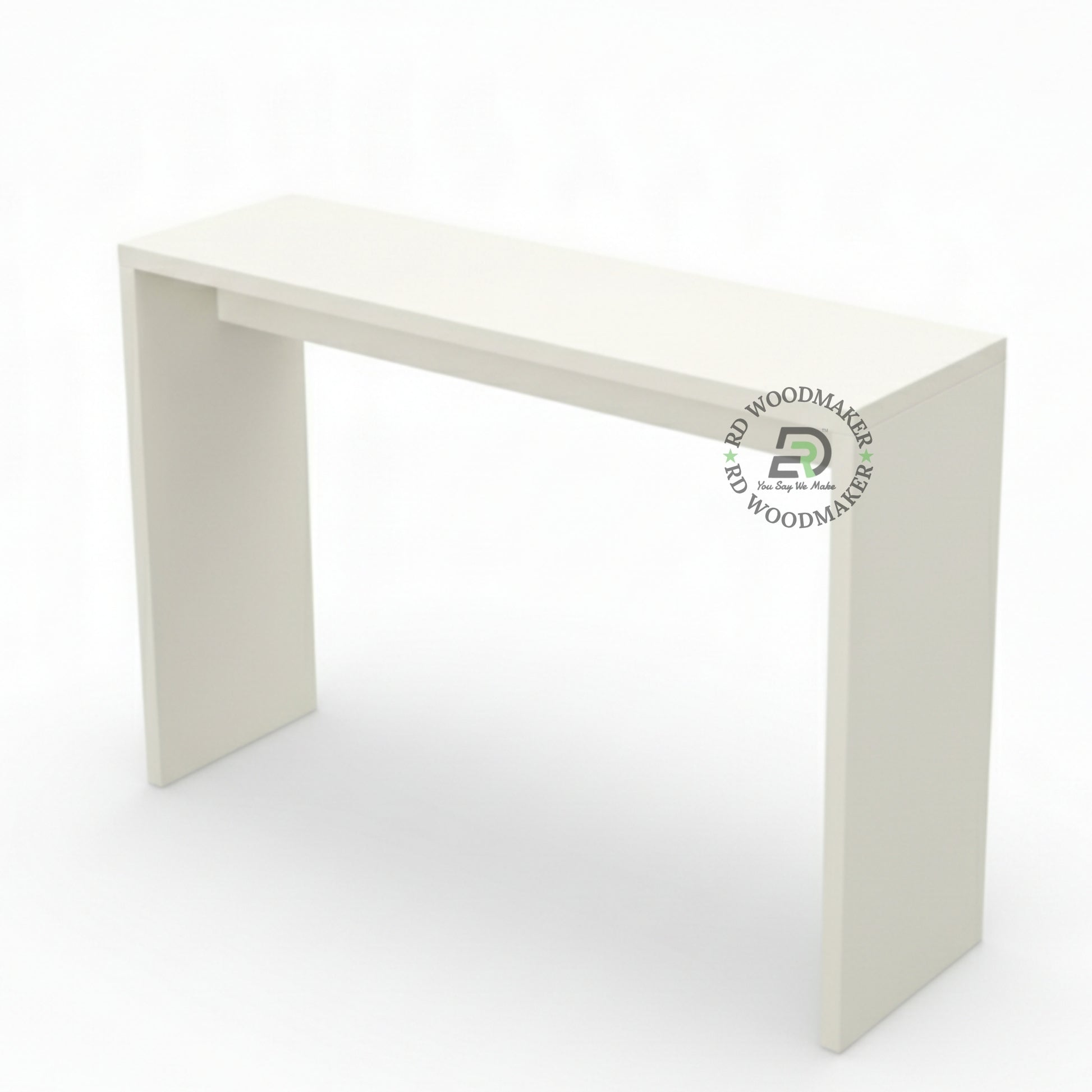 MINIMAL BLOCK FRAME WOODEN CONSOLE TABLE