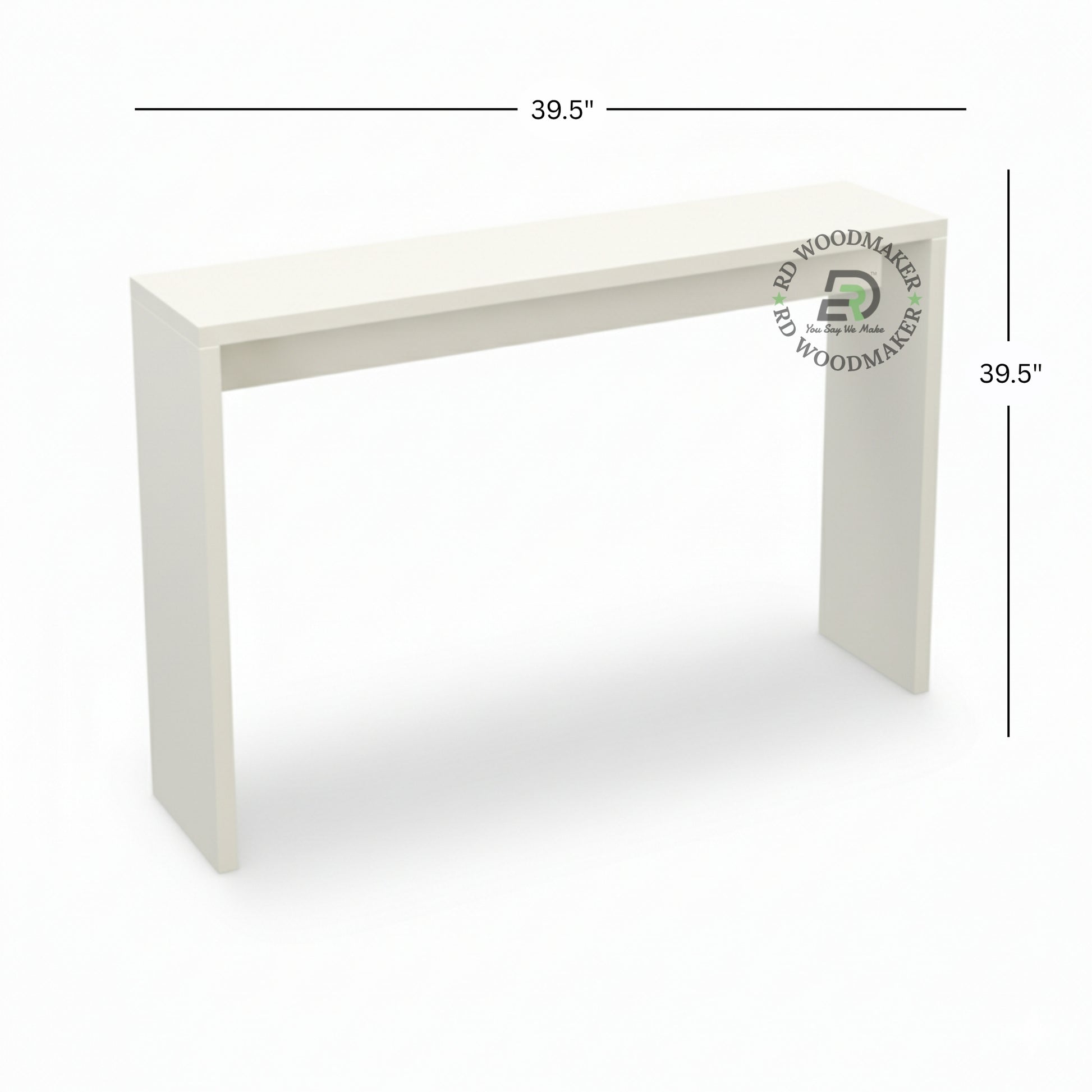 MINIMAL BLOCK FRAME WOODEN CONSOLE TABLE