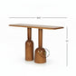 DUAL PEDESTAL SCULPTED WOODEN CONSOLE TABLE