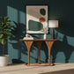TRIPLE ARCH SCULPTED WOODEN CONSOLE TABLE