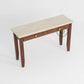 DUAL DRAWER MARBLE TOP WOODEN CONSOLE TABLE