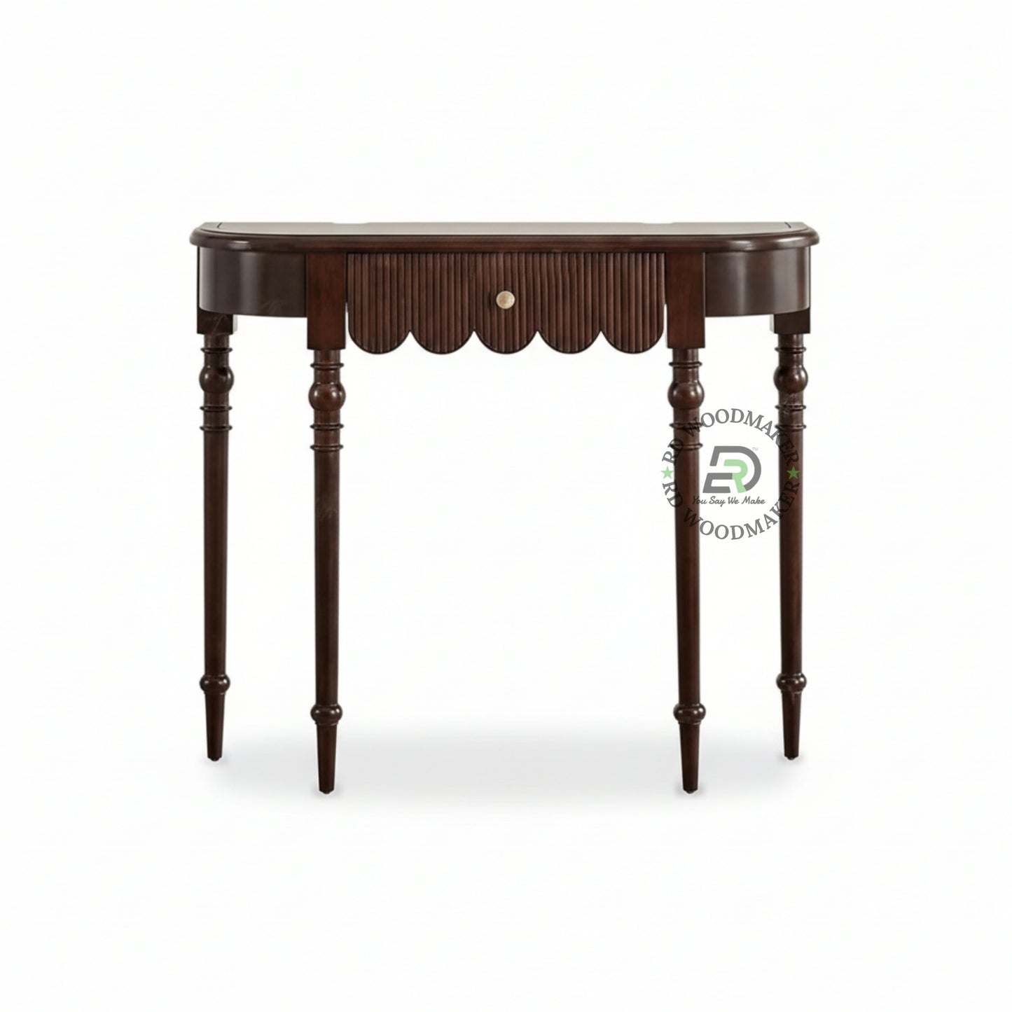 VINTAGE FLUTED DRAWER WOODEN CONSOLE TABLE