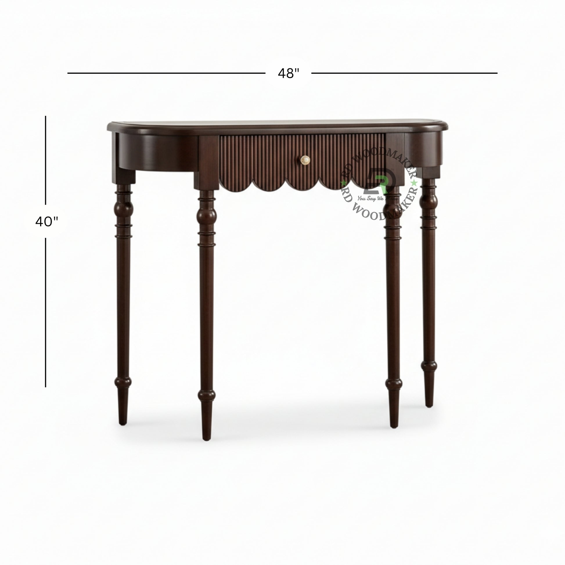 VINTAGE FLUTED DRAWER WOODEN CONSOLE TABLE