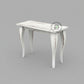 DISTRESSED WHITE CURVED LEG CONSOLE TABLE