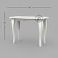 DISTRESSED WHITE CURVED LEG CONSOLE TABLE
