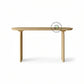 SLEEK NATURAL WOOD PANEL LEG CONSOLE TABLE