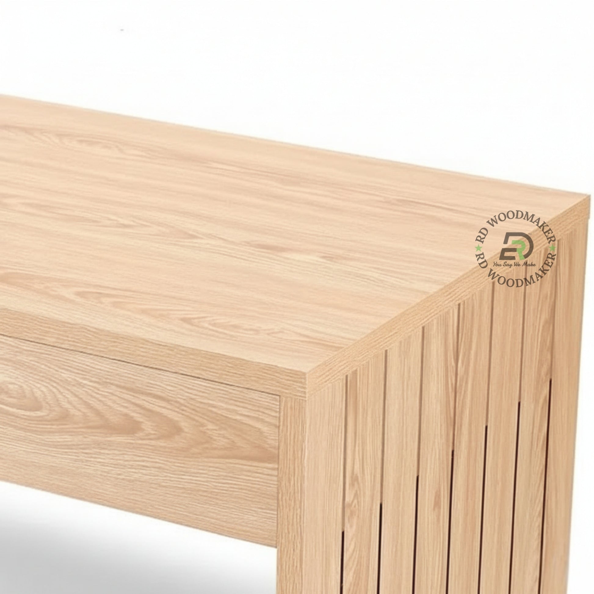 FLUTED SIDE PANEL MODERN WOODEN CONSOLE TABLE
