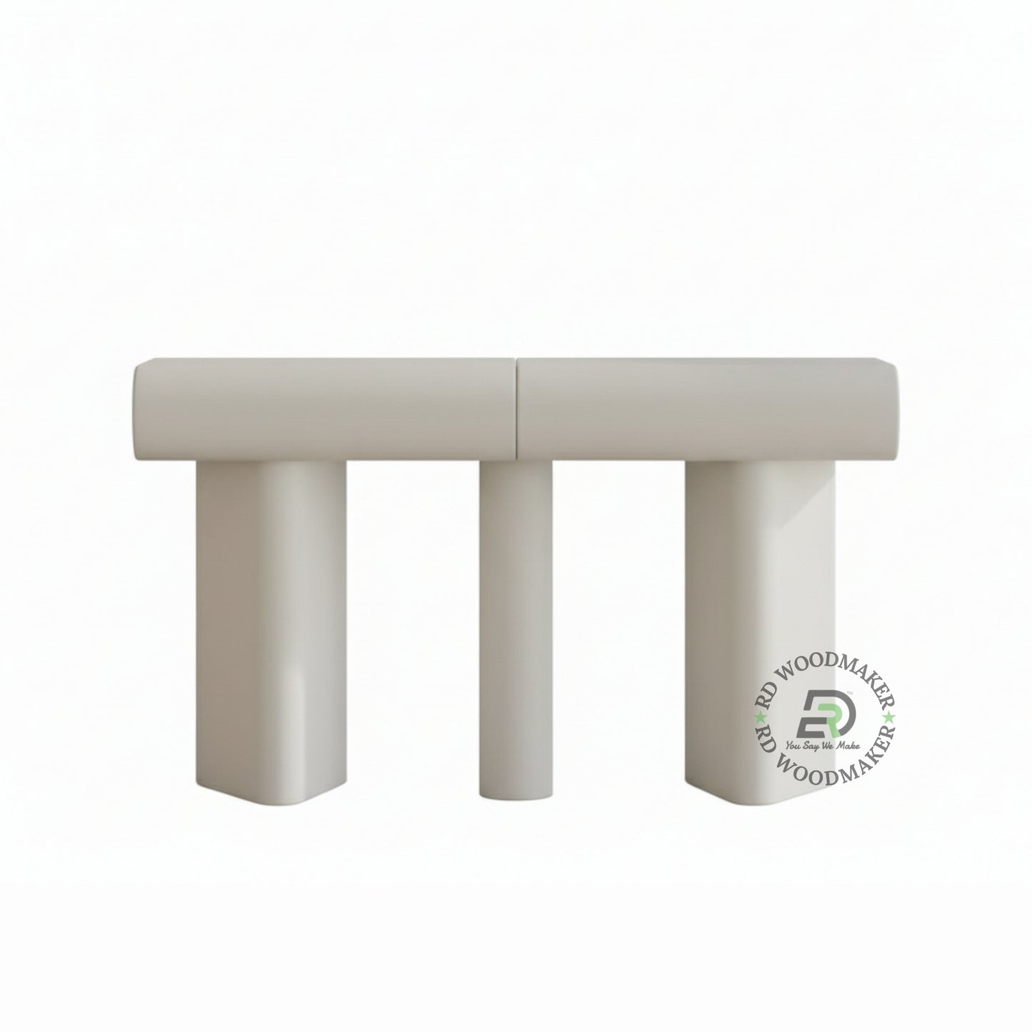 SCULPTURAL COLUMN BASE CONTEMPORARY CONSOLE TABLE