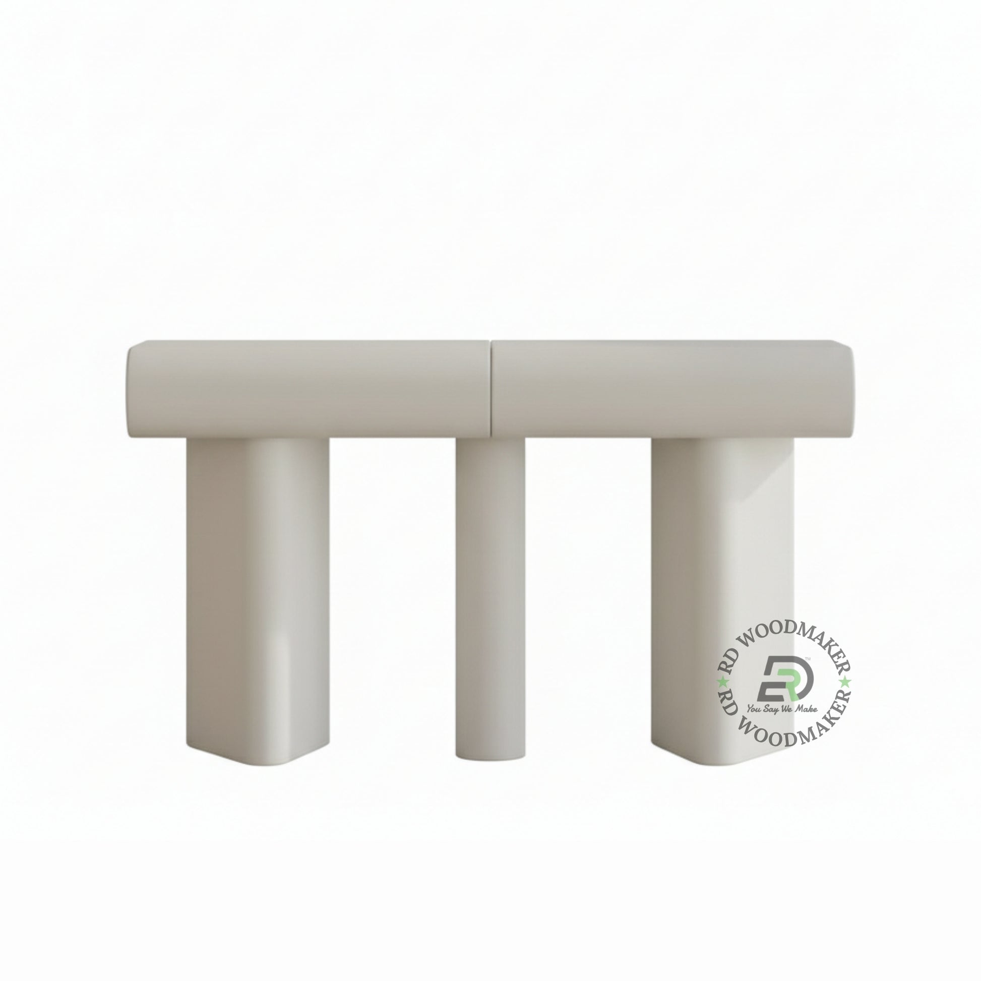 SCULPTURAL COLUMN BASE CONTEMPORARY CONSOLE TABLE
