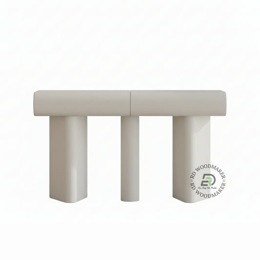SCULPTURAL COLUMN BASE CONTEMPORARY CONSOLE TABLE