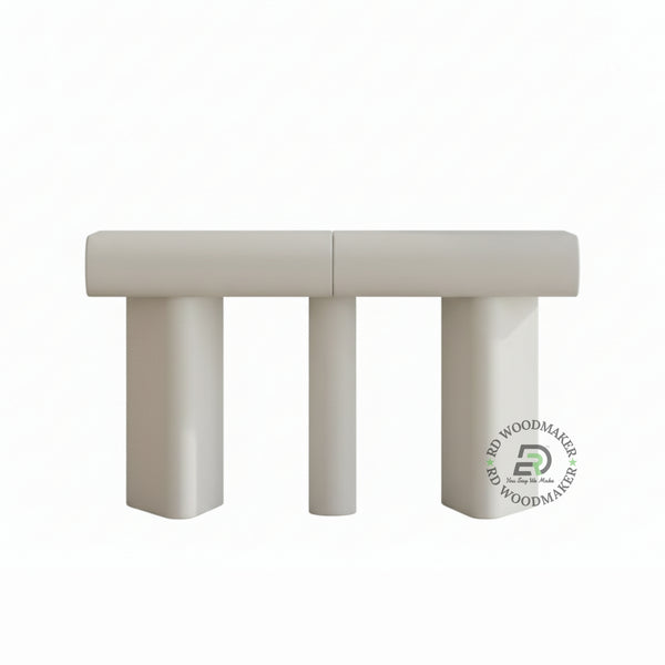 SCULPTURAL COLUMN BASE CONTEMPORARY CONSOLE TABLE