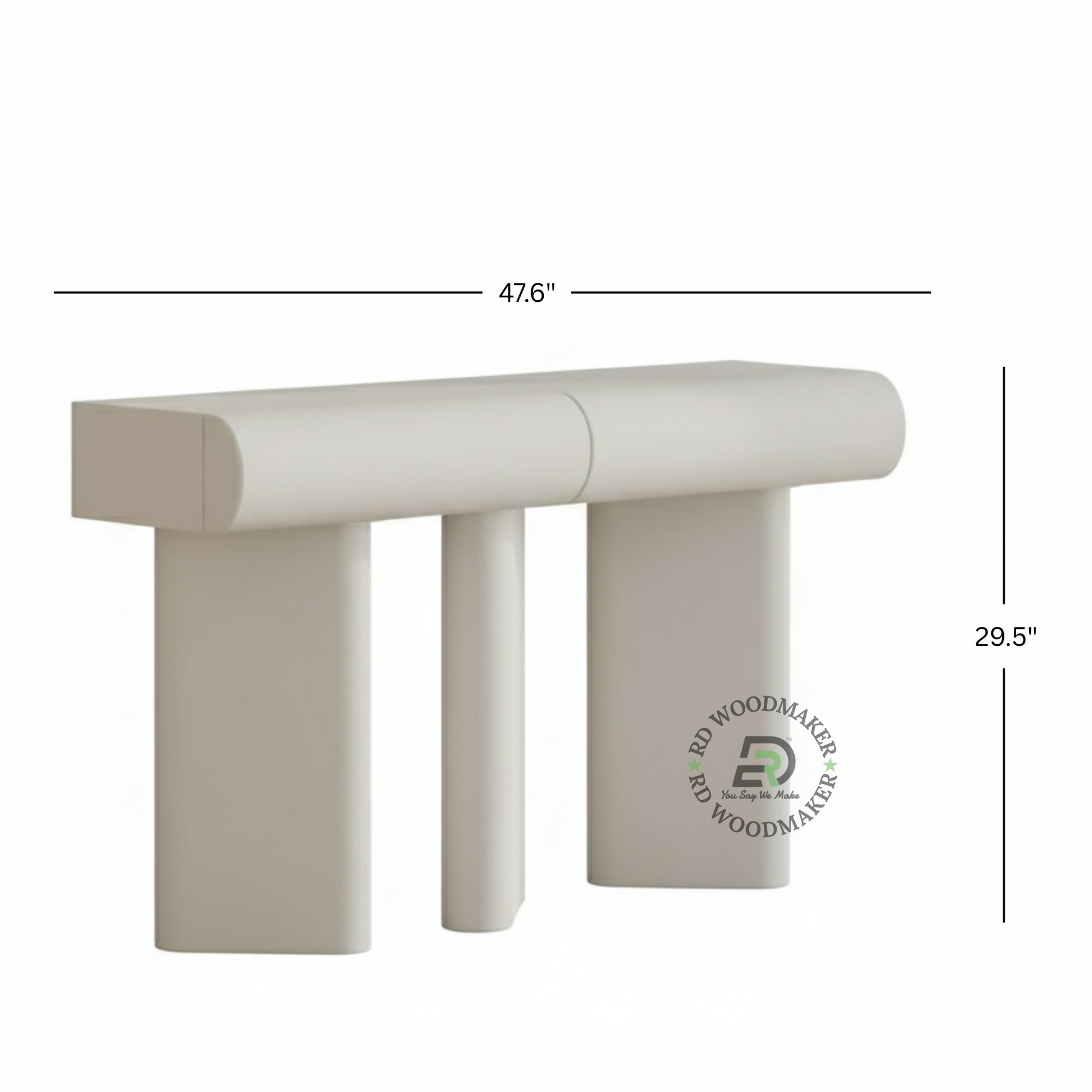 SCULPTURAL COLUMN BASE CONTEMPORARY CONSOLE TABLE