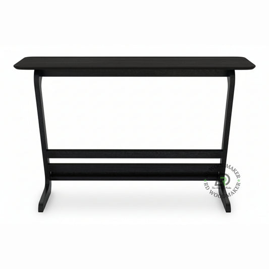 MIDNIGHT CURVE WOODEN CONSOLE TABLE