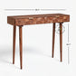 GEOMETRIC INLAY WOODEN CONSOLE TABLE