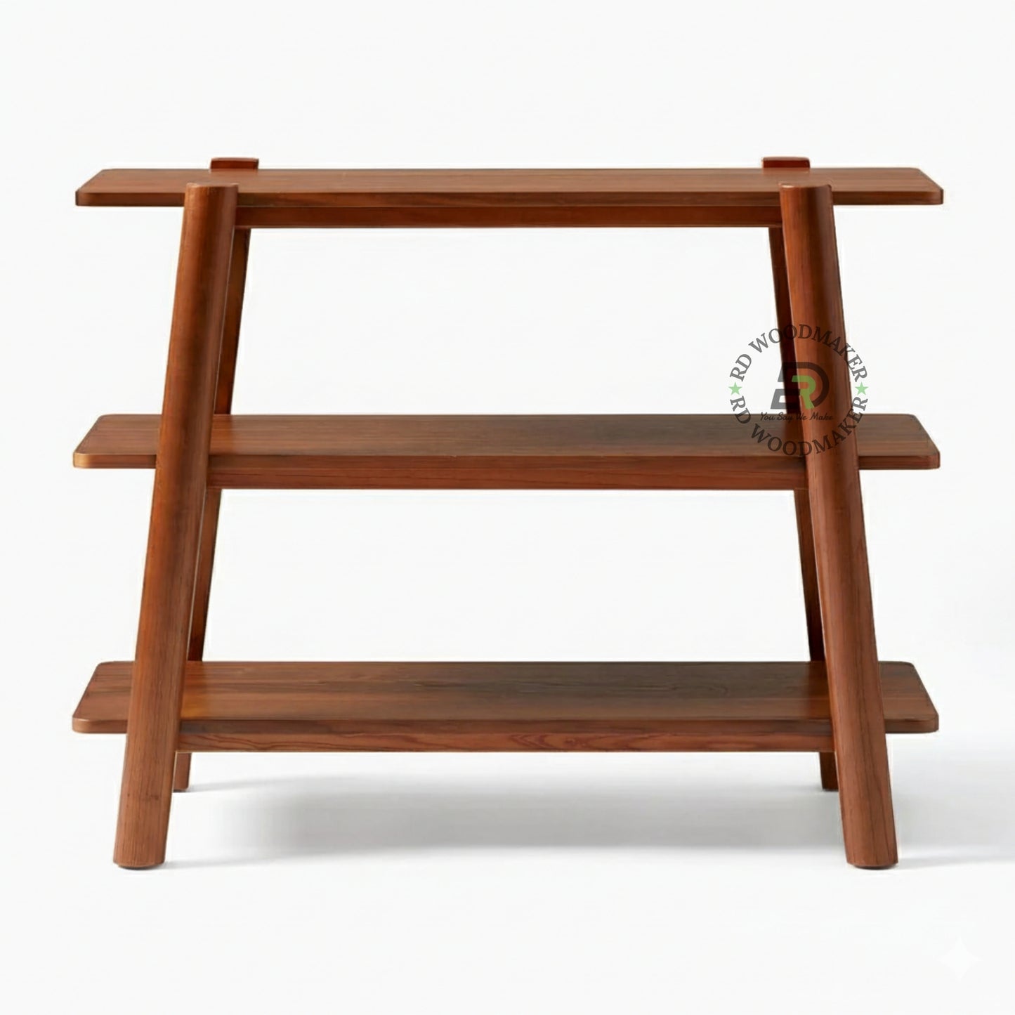 MULTI-TIER DISPLAY WOODEN CONSOLE TABLE