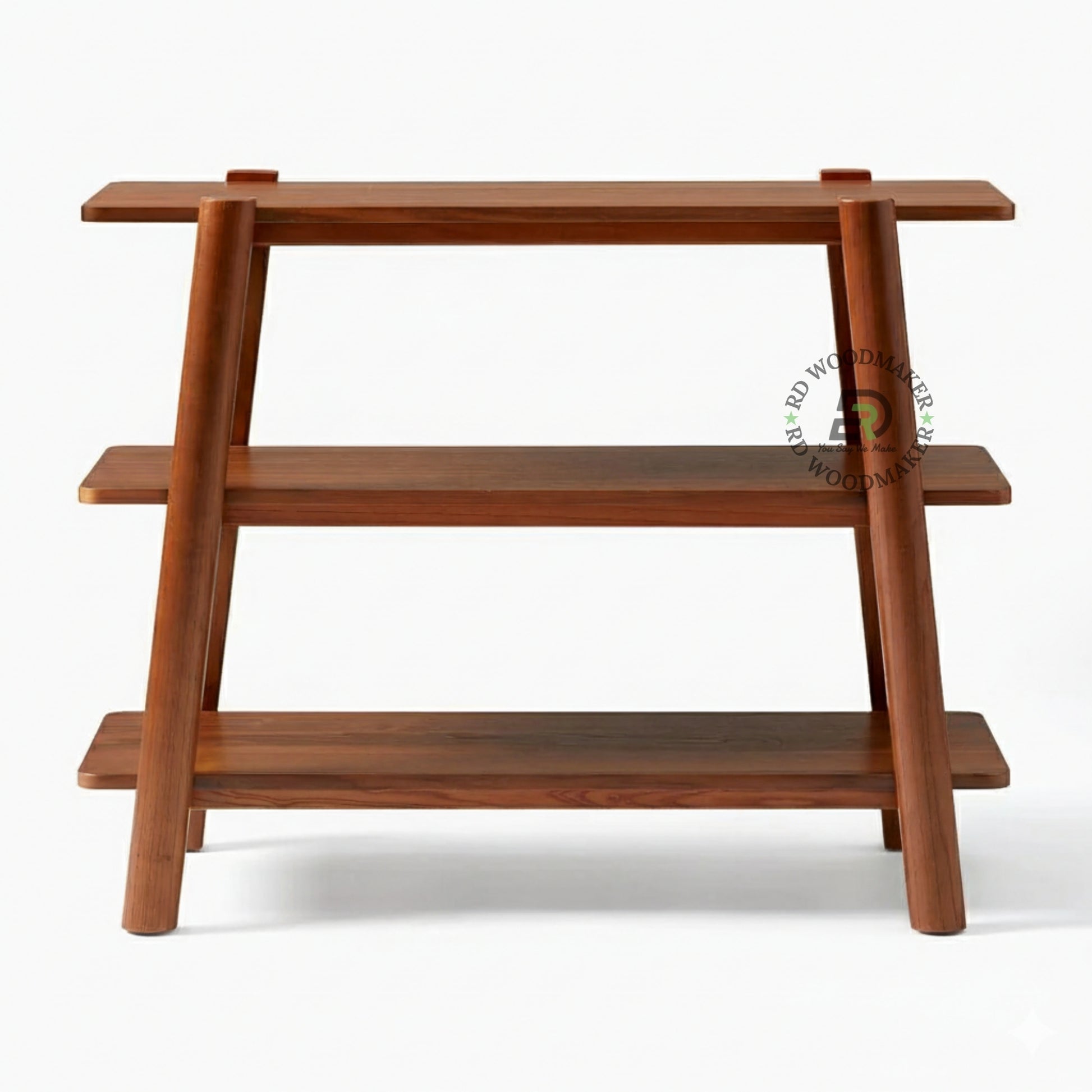 MULTI-TIER DISPLAY WOODEN CONSOLE TABLE