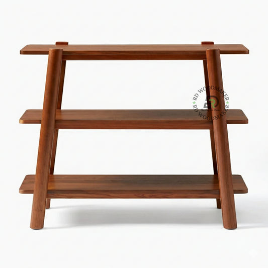 MULTI-TIER DISPLAY WOODEN CONSOLE TABLE