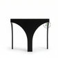 SCULPTED ARCH BASE BLACK CONSOLE TABLE