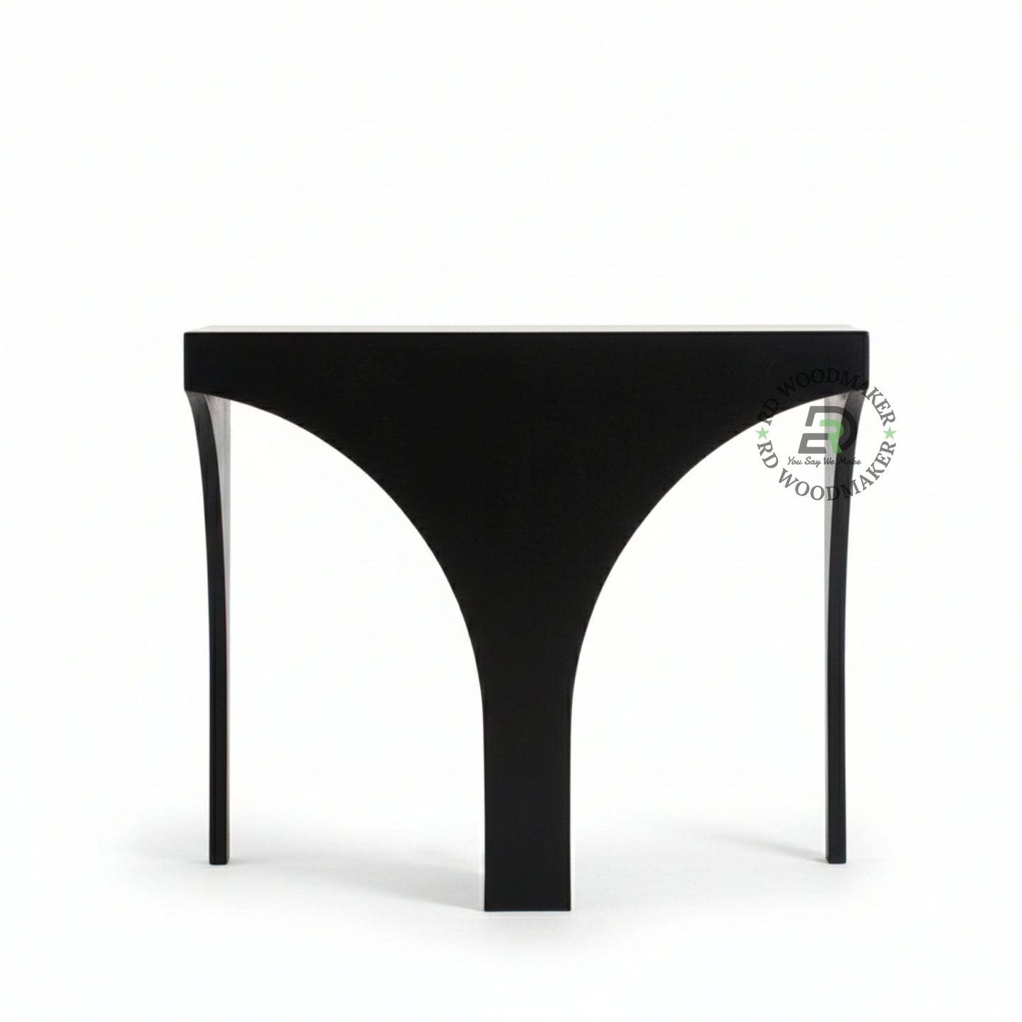SCULPTED ARCH BASE BLACK CONSOLE TABLE