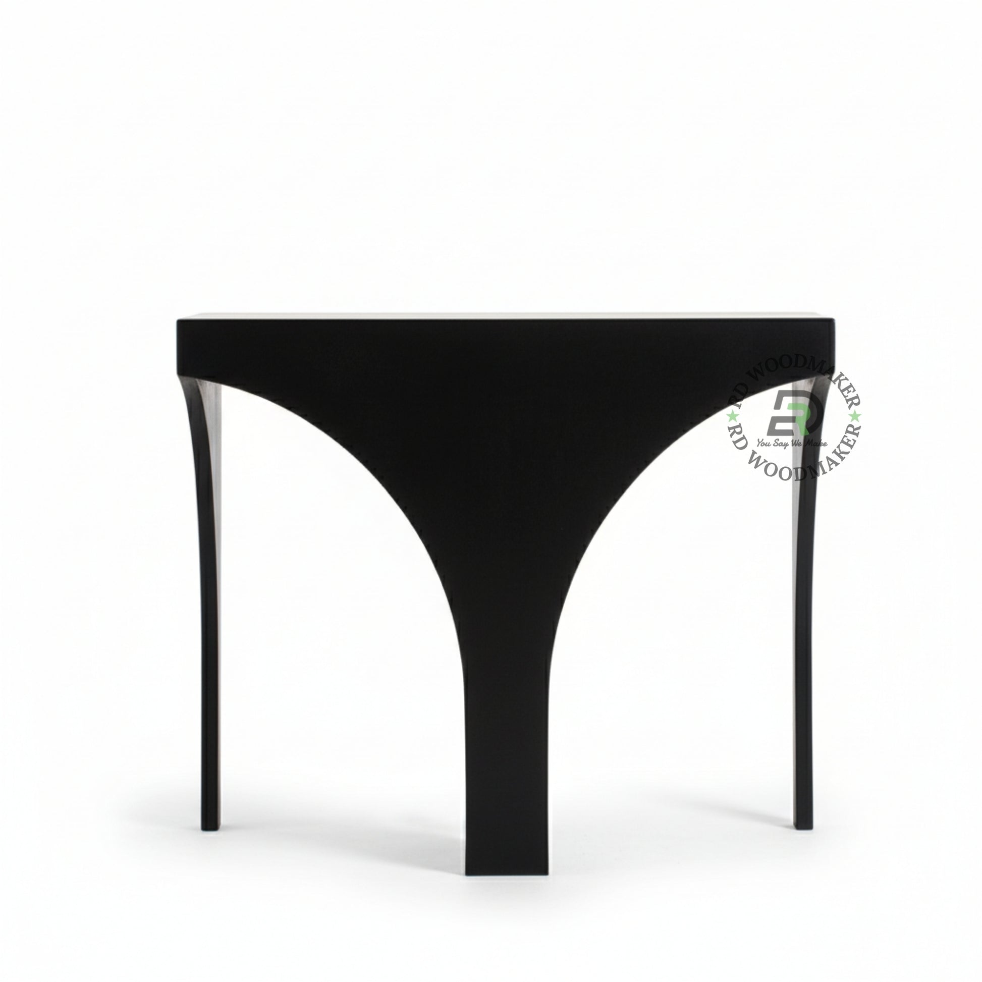 SCULPTED ARCH BASE BLACK CONSOLE TABLE