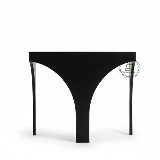 SCULPTED ARCH BASE BLACK CONSOLE TABLE