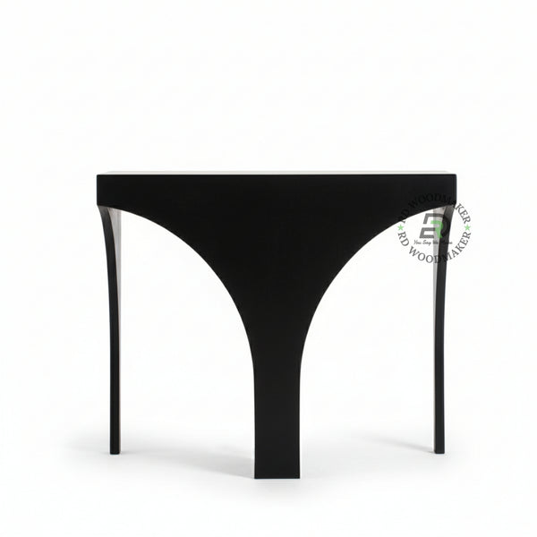 SCULPTED ARCH BASE BLACK CONSOLE TABLE