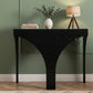 SCULPTED ARCH BASE BLACK CONSOLE TABLE
