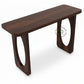 OVAL CUT PANEL LEG WOODEN CONSOLE TABLE