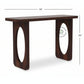 OVAL CUT PANEL LEG WOODEN CONSOLE TABLE