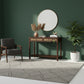 CANE DRAWER STORAGE WOODEN CONSOLE TABLE WITH SHELF
