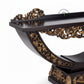 ROYAL CARVED ARCH PEDESTAL CONSOLE TABLE