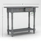 CLASSIC TURNED LEG GREY CONSOLE TABLE WITH DRAWERS