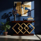 GEOMETRIC INTERLOCK WOODEN DESIGNER CONSOLE TABLE