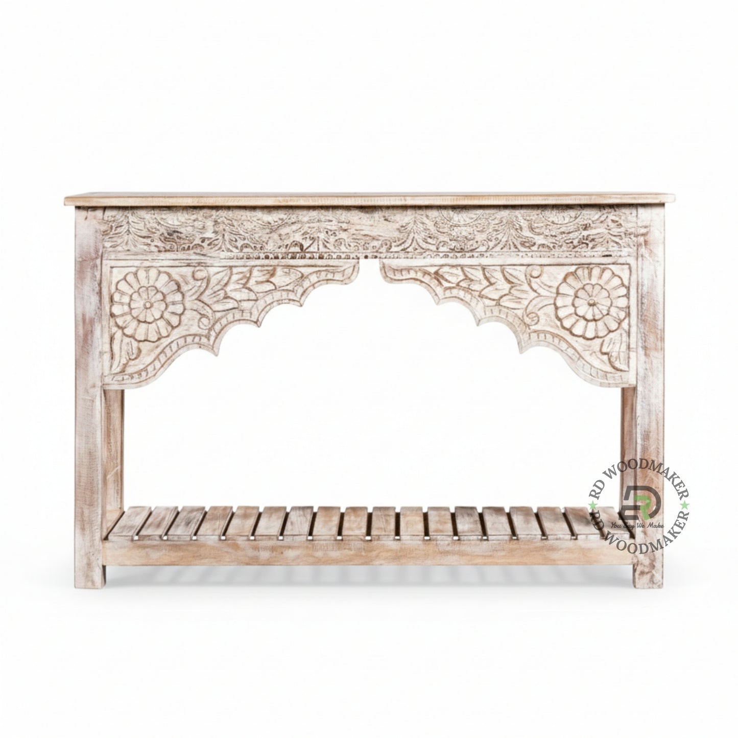 VINTAGE HANDCARVED ARCH CONSOLE TABLE
