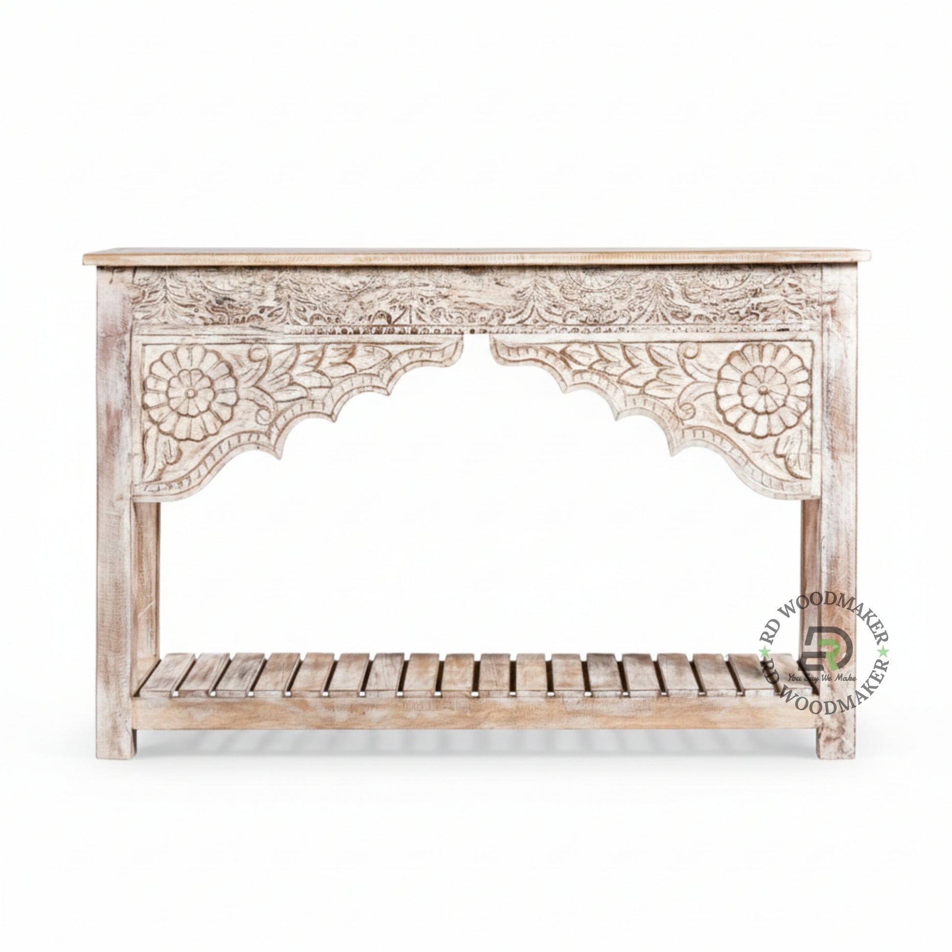 VINTAGE HANDCARVED ARCH CONSOLE TABLE