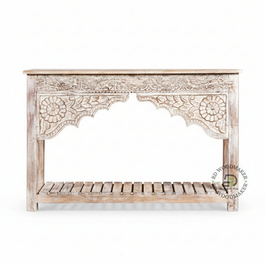 VINTAGE HANDCARVED ARCH CONSOLE TABLE