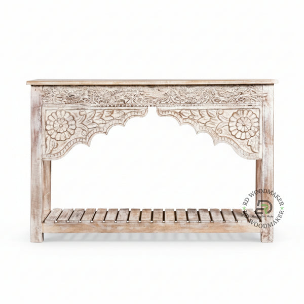 VINTAGE HANDCARVED ARCH CONSOLE TABLE