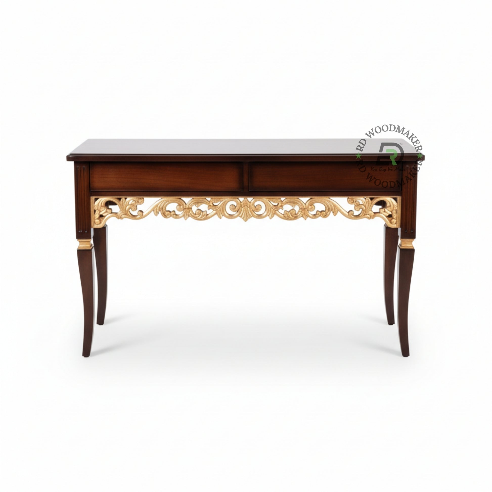ROYAL CARVED GOLD ACCENT CONSOLE TABLE