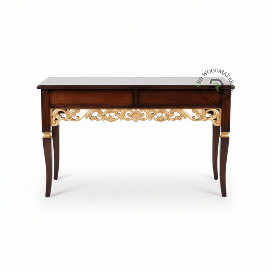 ROYAL CARVED GOLD ACCENT CONSOLE TABLE