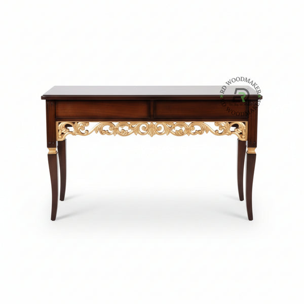 ROYAL CARVED GOLD ACCENT CONSOLE TABLE