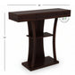 MODERN CURVED PEDESTAL STORAGE CONSOLE TABLE