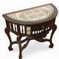 HERITAGE SEMI-CIRCULAR INLAY CONSOLE TABLE