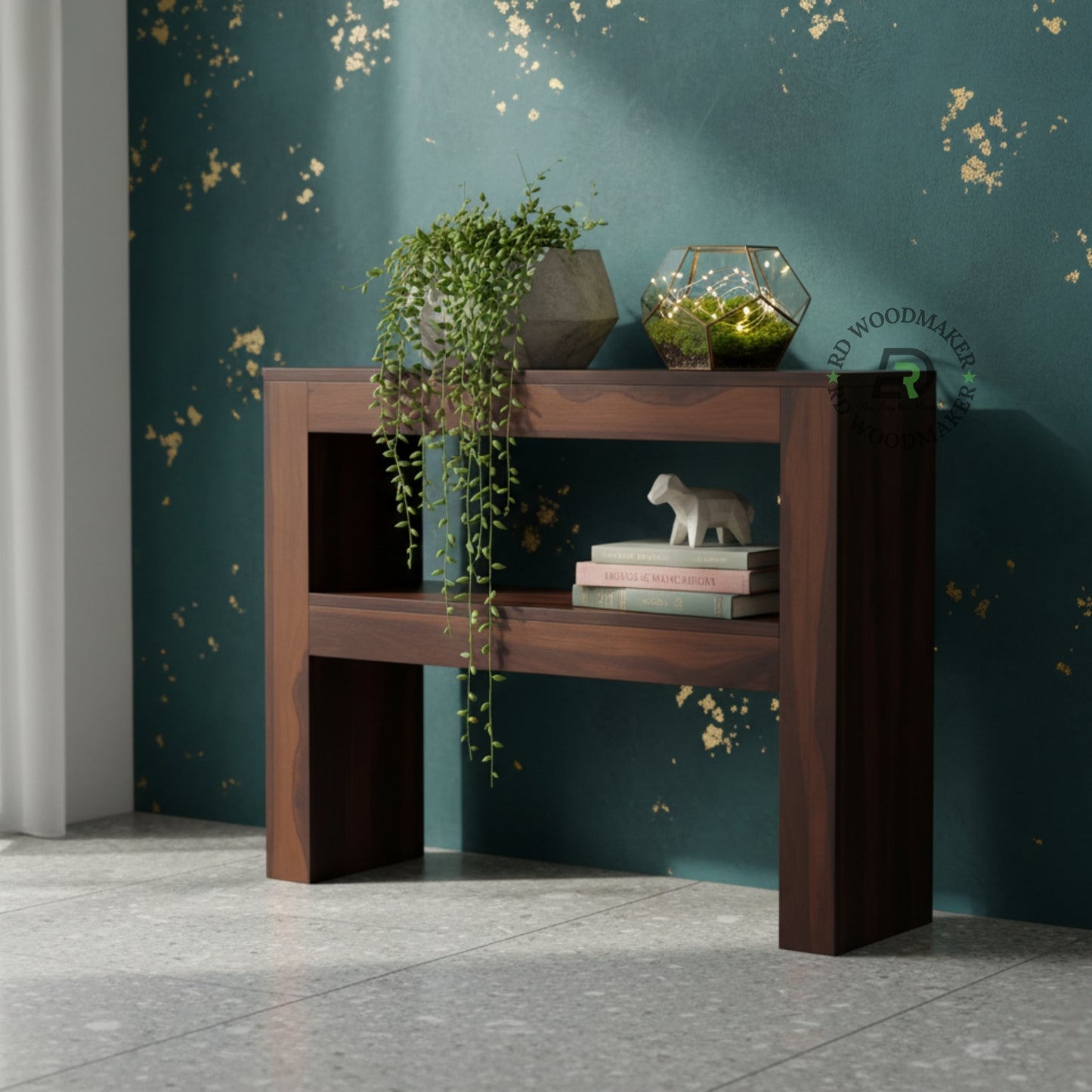 MINIMAL OPEN FRAME WOODEN CONSOLE TABLE